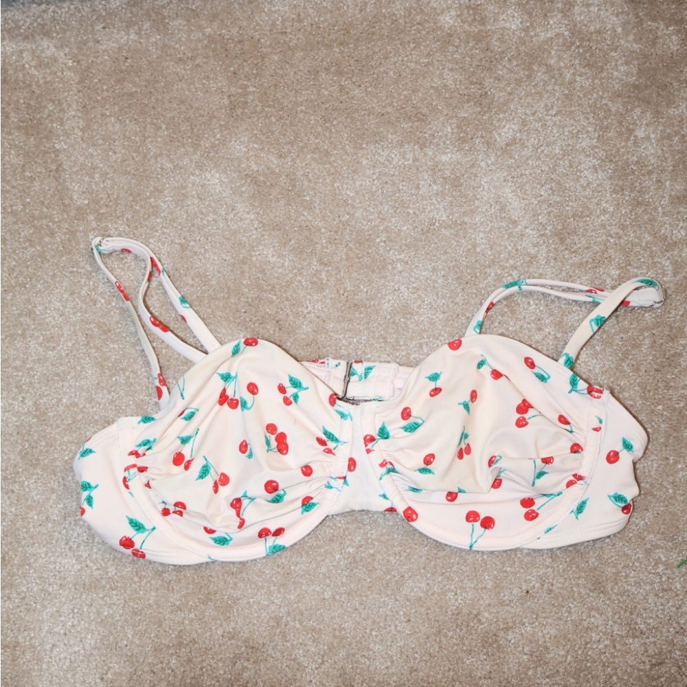 Target Cherry Print and Pink Bikini Top